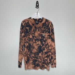Carhartt Long Sleeve Tie Dye Bleach Distressed